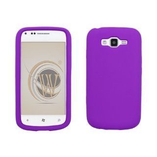 Purple Silicone Skin Soft Phone Cover for AT&T Samsung Focus 2 Cell Phones & Accessories