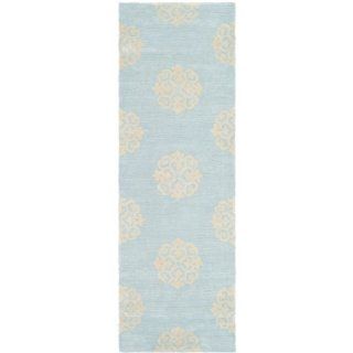 Safavieh Soho Collection SOH724A Handmade Light Blue New Zealand Wool Area Runner, 2.6 Inch by 12 Feet   Area Rugs