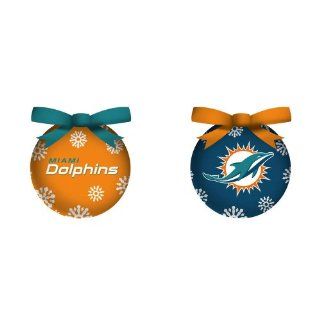 Miami Dolphins LED Boxed Christmas Ornament Set  