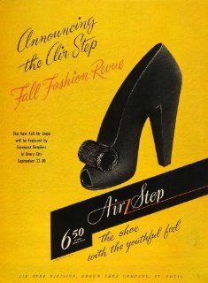 1944 Ad Air Step Division Brown Shoe Co Fashion Footwear St Louis Missouri   Original Print Ad  