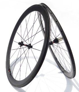 3K Full Carbon Matt 700C Road Bike Clincher Wheelsets 50mm RIM HUB Spokes  Bike Wheels  Sports & Outdoors