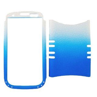 Cell Armor I747 RSNAP CK008 IC Rocker Series Snap On Case for Samsung Galaxy S3   Retail Packaging   Leather Finish White/Blue Egg Crack Cell Phones & Accessories