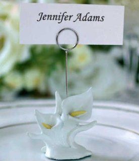Package Of 12   Resin Calla Lily Placecard Holders For Weddings, Parties, Showers, Receptions and More Kitchen & Dining