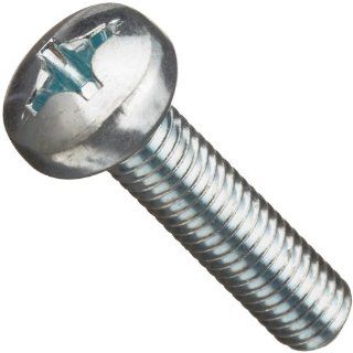 300 Series Stainless Steel Machine Screw, Passivated Finish, Pan Head, Phillips Drive, Meets MS 51958, 5/16" Length, Fully Threaded, #10 32 UNF Threads (Pack of 50)