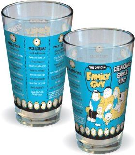 The Official Family Guy Drinking Game Beer Soda Pint Glass Kitchen & Dining