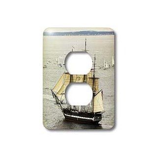 3dRose lsp_43785_6 Two Plug Outlet Cover with USS Constitution   Outlet Plates  