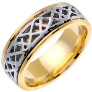 14K Gold Women's Celtic Infinity Knot Wedding Band (8mm) Jewelry