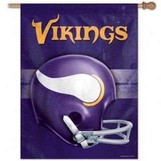 NFL Minnesota Vikings 27 by 37 Inch Vertical Flag Helmet  Sports Fan Outdoor Flags  Sports & Outdoors