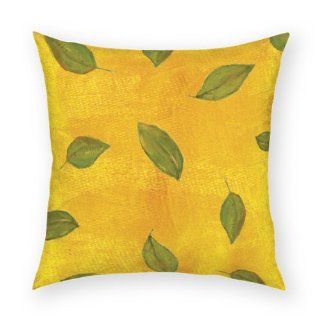 Leaves 18"x18" Artistic Cotton Throw Pillow  