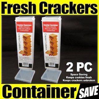Cracker Container Tin Tupperware Saltine Nabisco Storage Keeper Square Plastic  Kitchen Storage And Organization Product Sets Kitchen & Dining