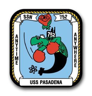 US Navy Ship USS Pasadena SSN 752 Decal Sticker 3.8" 6 Pack Automotive