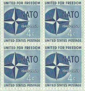 Nato Emblem Set of 4 x 4 Cent US Postage Stamps NEW 