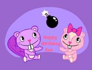Happy Tree Friends Edible Cake Image Topper  Decorative Cake Toppers  