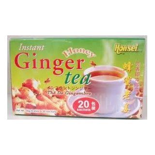 Honsei Instant Ginger Honey Tea (20 Sachets) 18g X 2packs  Green Teas  Grocery & Gourmet Food