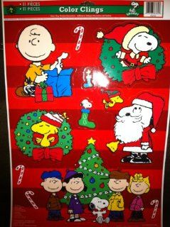 A Charlie Brown Christmas "Oh Christmas Tree" Color Clings Window Mirror Art Stickers Decorations   Childrens Wall Decor