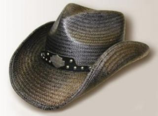 Harley Davidson Men's Cowboy Western toyo Straw Hat. Select Small/Medium; Large/X Large. HD 733 (Small/Medium) at  Mens Clothing store