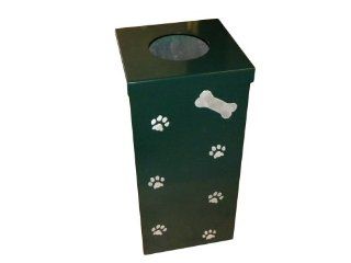 OFAB Custom Theme Tables 734A0003 32 Gallon Aluminum Dog Bone Waste Can, Green Tatter  Waste Bins  Patio, Lawn & Garden