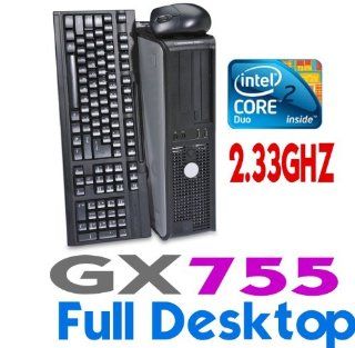 Dell Optiplex GX755 PC FULL DESKTOP Core 2 Duo 2330 MHz 80GB 2GB COMBO XPPRO  Desktop Computers  Computers & Accessories