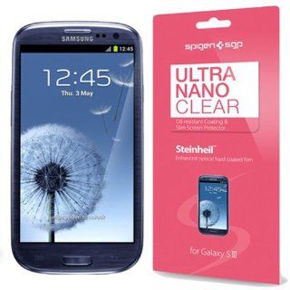 SPIGEN SGP Samsung Galaxy S3 Steinheil Ultra Nano CLEAR 3 PACK Screen Protector Cover Cell Phones & Accessories