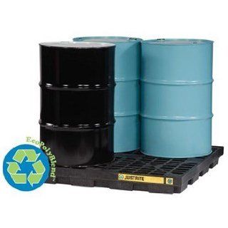 Justrite Ecopolyblend Modular"Green" Spill Pallet   49X25x6"   Black Safes