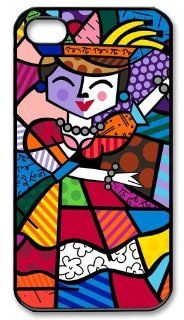 Romero Britto Hard Case for Apple Iphone 4/4s Caseiphone4/4s 758 Cell Phones & Accessories