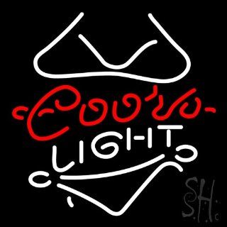 Beer   Coors Light Bikini Outdoor Neon Sign 24" Tall x 24" Wide x 3.5" Deep  Business And Store Signs 