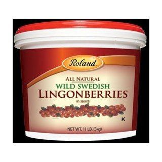 Roland Wild Lingonberries from Sweden, 11 Pound Plastic Tub  Canned And Jarred Fruits  Grocery & Gourmet Food