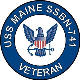 US Navy USS Maine SSBN 741 Ship Veteran Decal Sticker 5.5" Automotive