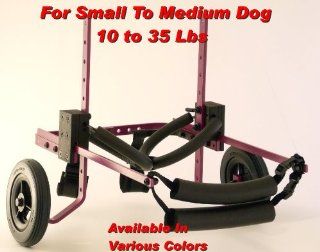 Dog Wheelchair   for small to medium size dog   Color Purple   For Dogs between 15 35 Lbs  Pet Health Care Supplies 