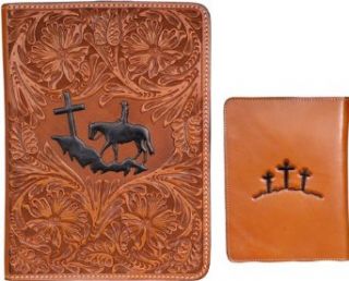 Other Men's Cross mountain leather Bible cover UNSIZED Tan Clothing