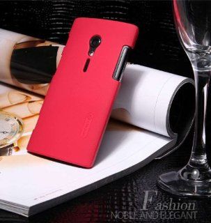 Nillkin Hard Cover Case + Film for Sony Xperia Ion Lt28 Lt28i Lt28h Lt28at Aoba (Rose red) Cell Phones & Accessories