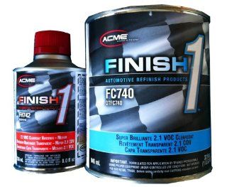 Sherwin Williams Finish 1 Clear Coat Finish Kit, Clear Coat/Activator, 1 qt/.5 pt, Pts # QFC740 and HPFH742 