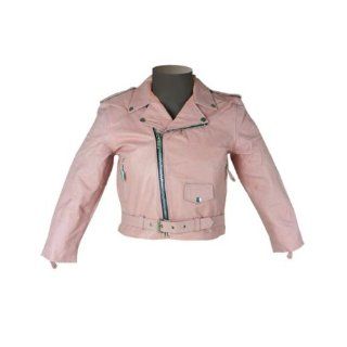 Girls Kid's Pink Leather Jacket KJ742 2XL Automotive