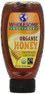 Wholesome Sweeteners Organic Fair Trade Honey, 16 Ounce Bottle  Grocery & Gourmet Food