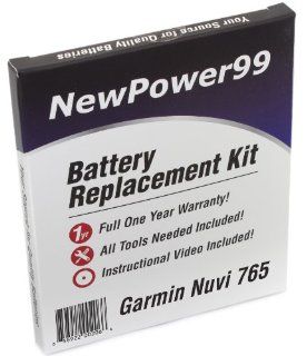 Battery Replacement Kit for Garmin Nuvi 765 with Installation Video, Tools, and Extended Life Battery. Electronics