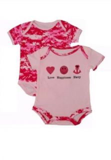Tc# 765L Pink Digital Camo 2 Pk. Bodysuit "Love, Happiness, Navy" Baby/infant Clothing