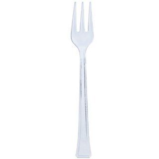 Lillian Mini Plastic Forks, 48 Pack, Clear Kitchen & Dining