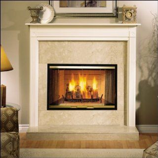 Majestic SR36A 36" Radiant Wood Burning Fireplace from the Sovereign Collection, Black   Gel Fuel Fireplaces