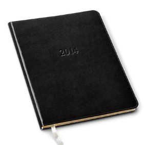 Gallery Leather Black Large Weekly Planner 2014 
