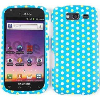 Cell Phone Case for Samsung Galaxy S Blaze 4G SPH T769 Yellow and White Polka Dots on Blue Green Cell Phones & Accessories