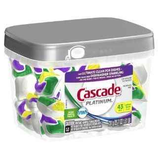 Cascade Platinum Actionpacs Lemon Burst Scent Dishwasher Detergent 43 Count Health & Personal Care