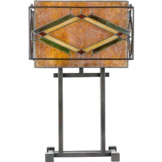 Quoizel MC771TVA Peyton 22 1/2 Inch 2 Light Table Lamp with Mica with Tiffany Glass Shade, Valiant Bronze Base    