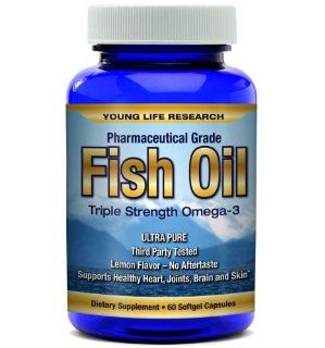FISH OIL   Premium Pharmaceutical Grade OMEGA 3 Triple Strength ★ 100% MONEY BACK GUARANTEE ★ Formulated For Superior Results Health & Personal Care