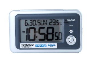 CASIO DQ748 8df Travel Alarm Clock with Thermometer Watches