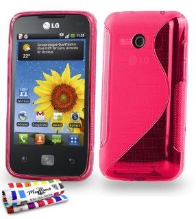 ORIGINAL MUZZANO Pink "Le S" Premium Flexible Shell for LG OPTIMUS HUB / E510 MUZZANO Cell Phones & Accessories