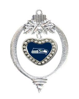 Seattle Seahawks Christmas Ornament  Sports Fan Hanging Ornaments  Sports & Outdoors