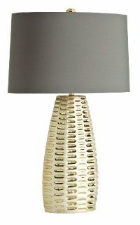 Arteriors 17008 749 Van Buren Sanded Gold Oval Porcelain Lamp   Table Lamps  