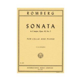 Sonata in C Major   Opus 43, No. 2   For Cello and Piano (Jansen) Bernard Romberg Books
