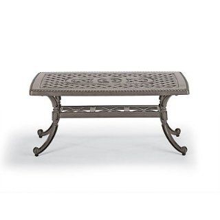Carlisle Cast top Outdoor Coffee Table in Gray Finish   Frontgate, Patio Furniture  Patio Dining Tables  Patio, Lawn & Garden