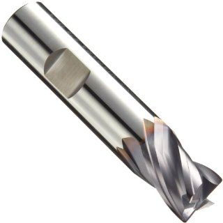 Niagara Cutter 60704 Carbide Square Nose End Mill, Inch, Weldon Shank, AlTiN Finish, Roughing and Finishing Cut, 30 Degree Helix, 4 Flutes, 3" Overall Length, 0.750" Cutting Diameter, 0.750" Shank Diameter
